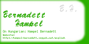 bernadett hampel business card